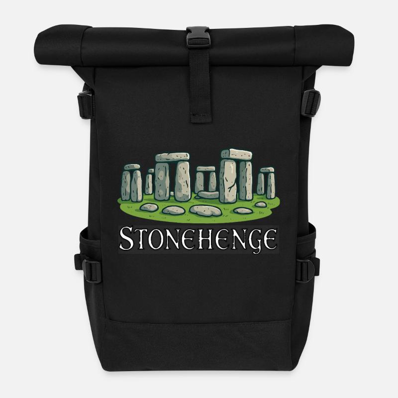 Stonehenge - Rolltop Rucksack - Schwarz