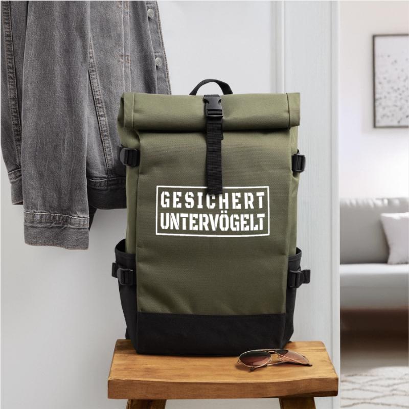 Secured Underbirds Father's Day Malle Style Roll Top Backpack