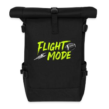 Flight Mode – Football Power activated - Roll Top Backpack - black - Front