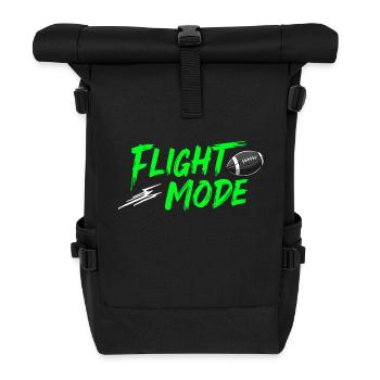 Flight Mode – Football Power activated - Roll Top Backpack - black - Front