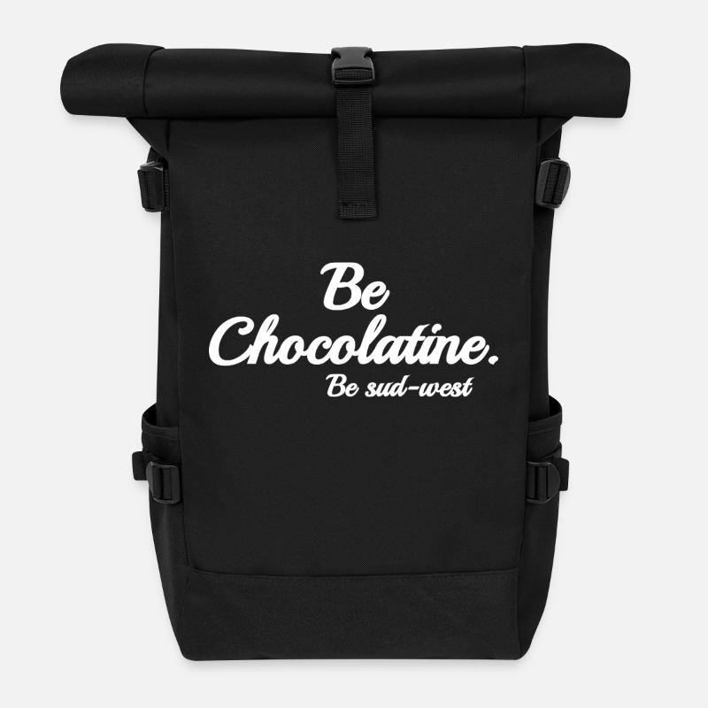 Be chocolatine - Sac à dos roll top - noir