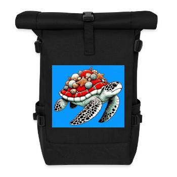 turtle - Roll Top Backpack - black - Front