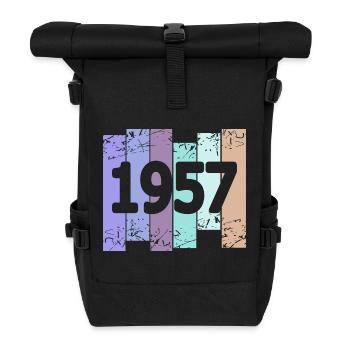 1957 - Roll Top Backpack - black - Front