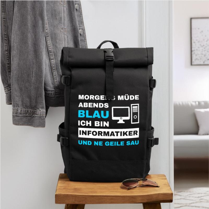 informatiker Programmierer Admin Sprüche Lustig Rolltop Rucksack