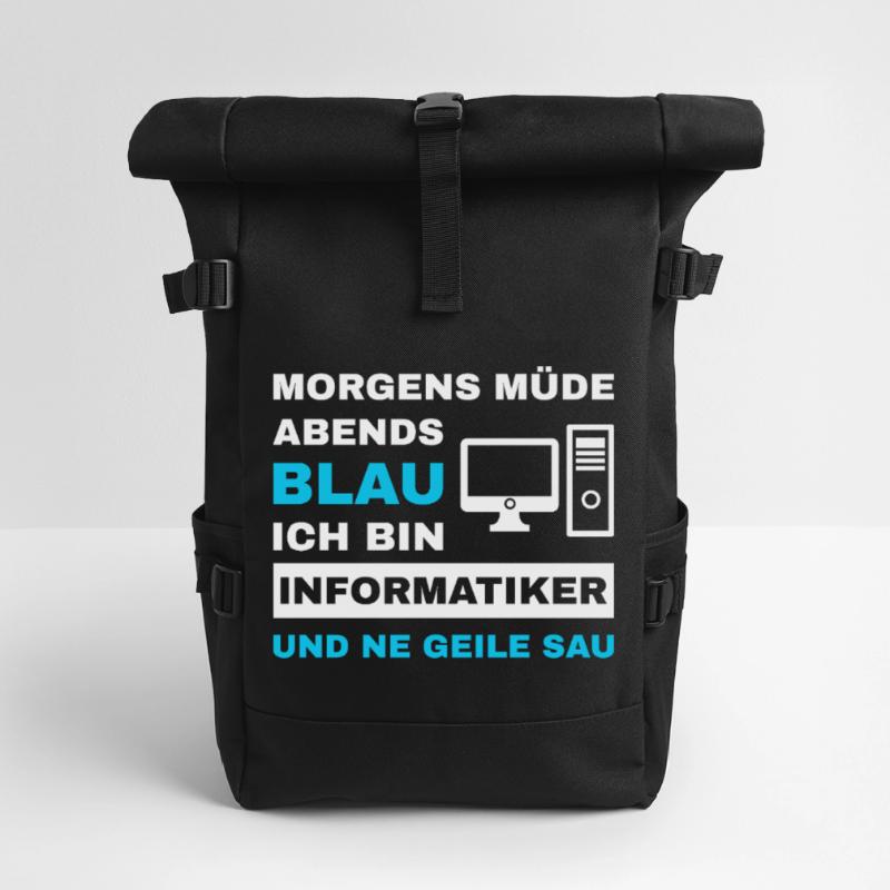 informatiker Programmierer Admin Sprüche Lustig Rolltop Rucksack
