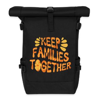 Humanité Égalité Garder les familles unies - Sac à dos roll top - noir - Devant