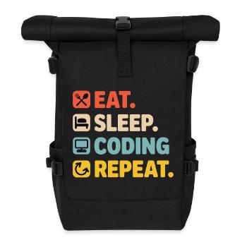 Programmer's Life Humor for Programmers - Roll Top Backpack - black - Front