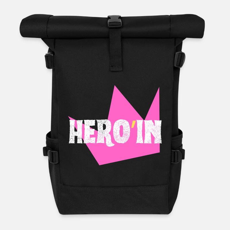 Heldin - Rolltop Rucksack - Schwarz