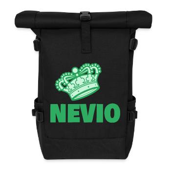 Nevio comme prénom - Sac à dos roll top - noir - Devant