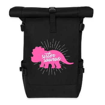 Sistersaurus Drôle de Sœur Dinosaure Tricératops - Sac à dos roll top - noir - Devant