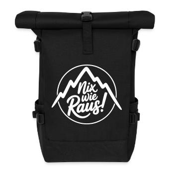 Sortons d’ici – la liberté dans les montagnes - Sac à dos roll top - noir - Devant