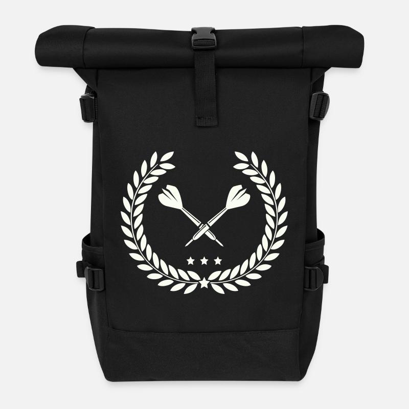 darts_lorbeerkranz - Rolltop Rucksack - Schwarz