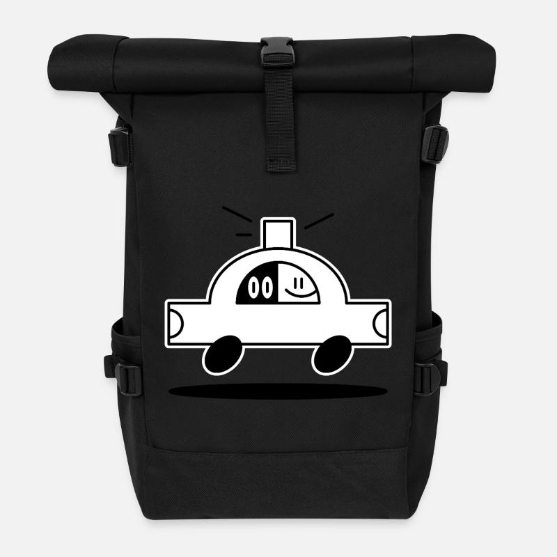 Ridesharing - Roll Top Backpack - black