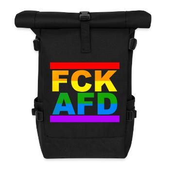 FCK AfD - Roll Top Backpack - black - Front