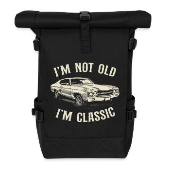 Im Not Old Im Classic Car Dad Humor - Roll Top Backpack - black - Front