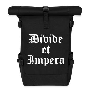 Divide et Impera Gothic Print - Roll Top Backpack - black - Front