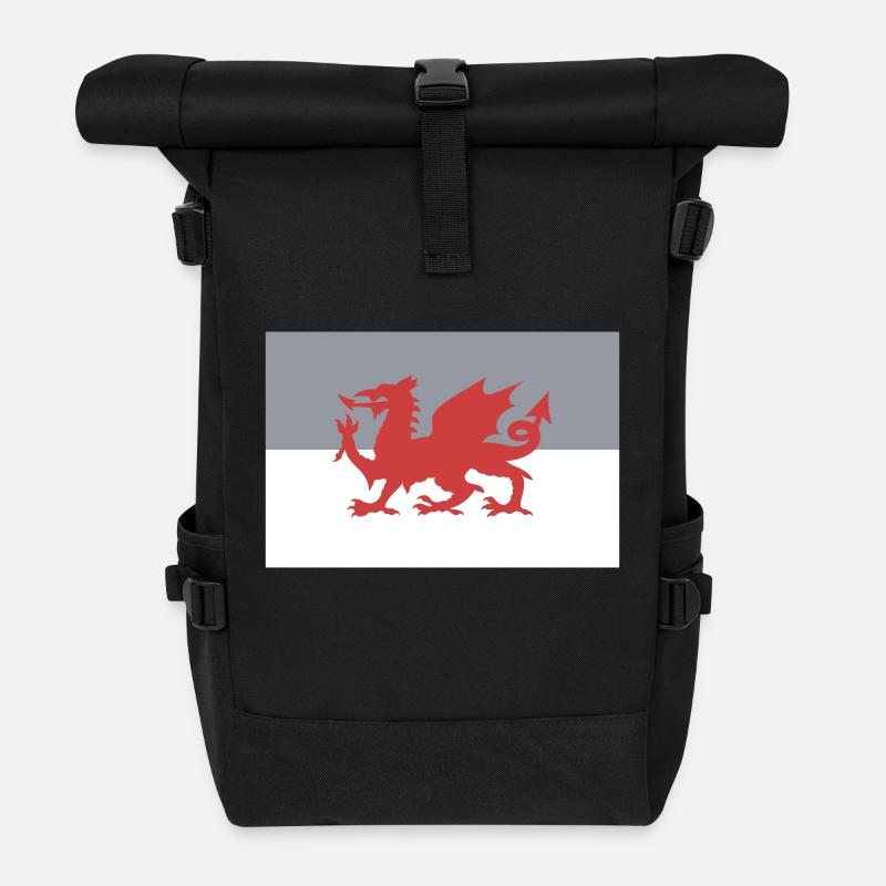 Wales - Rolltop Rucksack - Schwarz