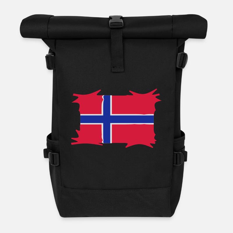 norwegen3 - Rolltop Rucksack - Schwarz