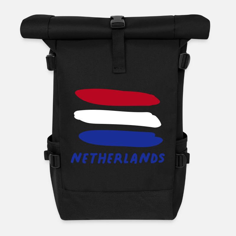 Netherlands - Rolltop Rucksack - Schwarz