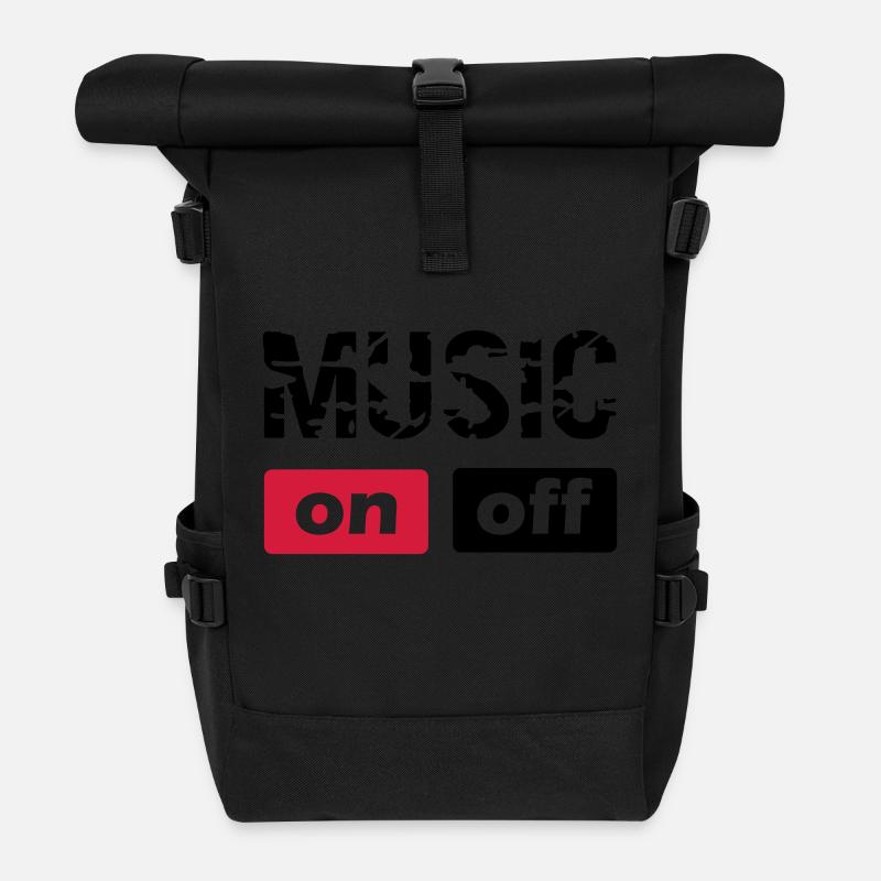 music - Rolltop Rucksack - Schwarz