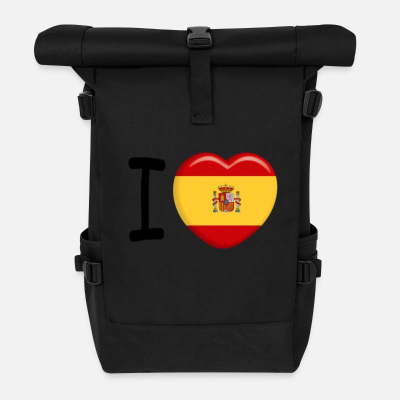 I love Espana - Roll Top Backpack - black