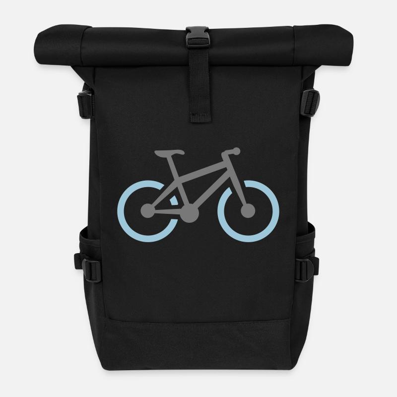 Mountainbike MTB 2C - 2F - Rolltop Rucksack - Schwarz