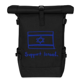 SUPPORT ISRAEL - Rolltop Rucksack - Schwarz - Vorne