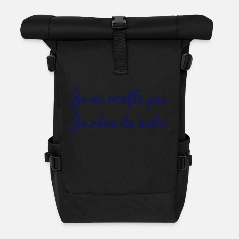 Je ne ronfle pas Moto - Rolltop Rucksack - Schwarz