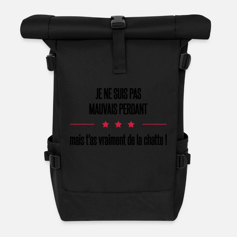 je ne suis - Sac à dos roll top - noir