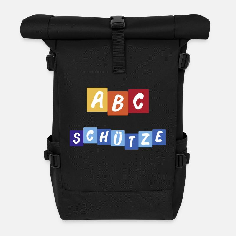 ABC Schütze - Rolltop Rucksack - Schwarz