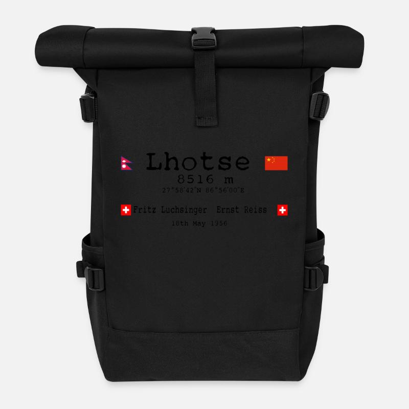 Lhotse Berg - Rolltop Rucksack - Schwarz