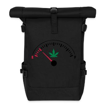 EMPTY Ganja - Rolltop Rucksack - Schwarz - Vorne