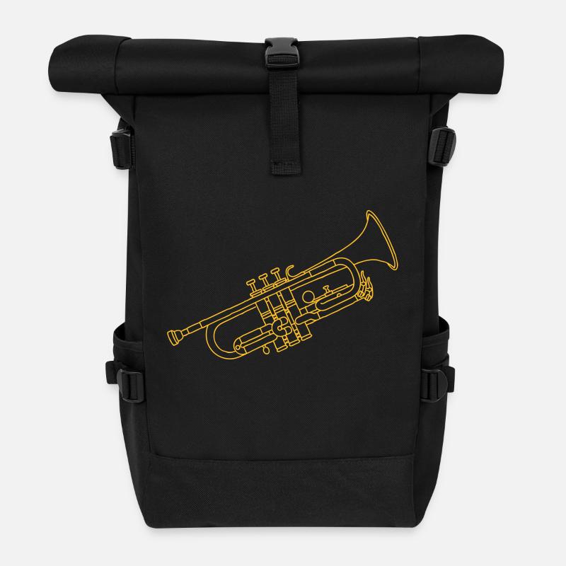 Cuivres trompette - Sac à dos roll top - noir