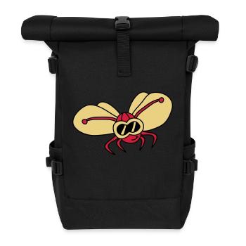 butterfly_pilot_3c - Sac à dos roll top - noir - Devant