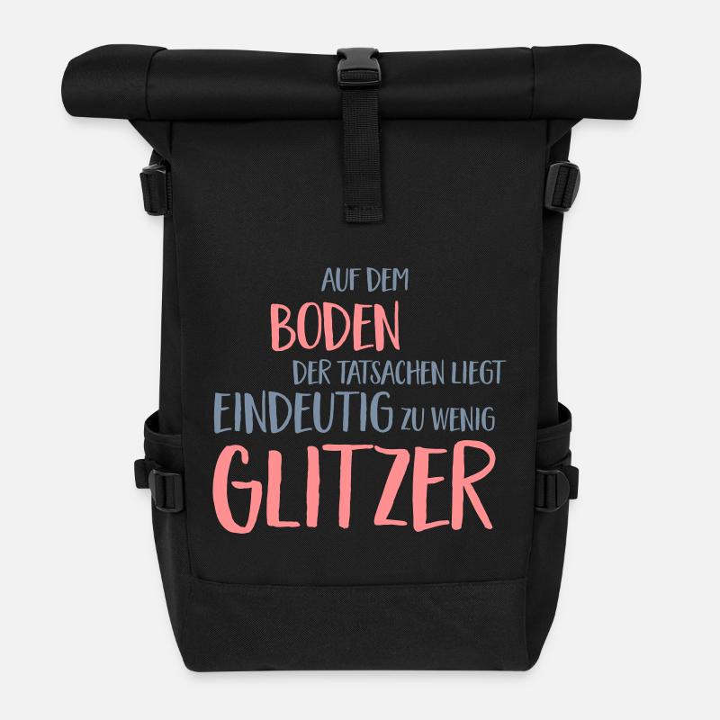 Lustiger Spruch - Rolltop Rucksack - Schwarz