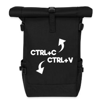 ctrl c ctrl v - Rolltop Rucksack - Schwarz - Vorne