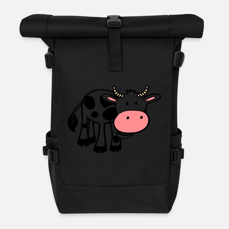 Kuh - Rolltop Rucksack - Schwarz