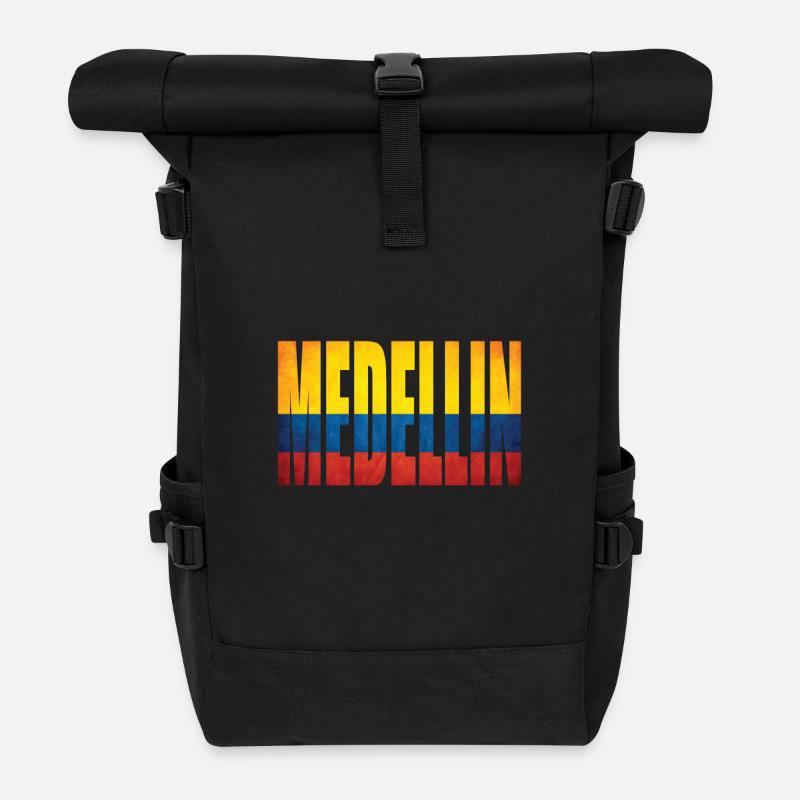 Colombia Medellin - Roll Top Backpack - black
