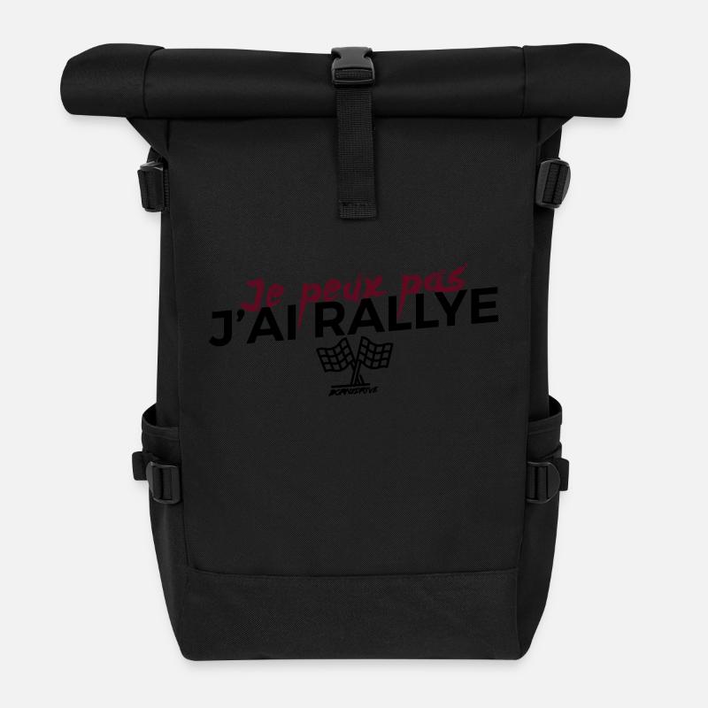 Je peux pas j'ai rallye - Sac à dos roll top - noir
