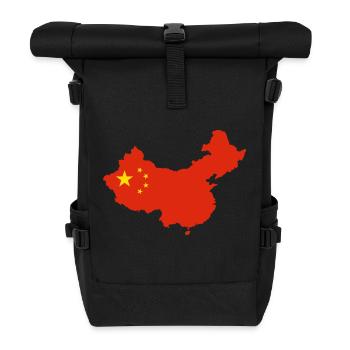 T-shirt de drapeau chinesiche Chine cadeau - Sac à dos roll top - noir - Devant