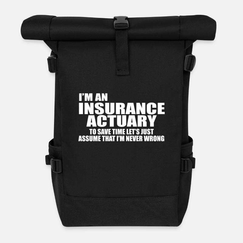 Versicherungsmathematiker - Rolltop Rucksack - Schwarz