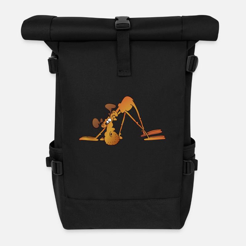 Elch - Rolltop Rucksack - Schwarz