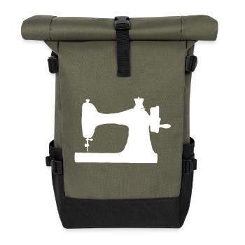 Machine à coudre - Sac à dos roll top - olive/noir - Devant