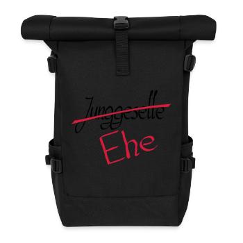 junggeselle 2 - Rolltop Rucksack - Schwarz - Vorne