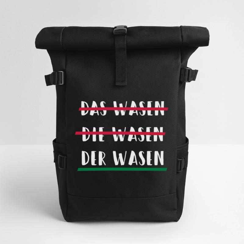das die oder der Cannstatter Wasen Geschenk Rolltop Rucksack