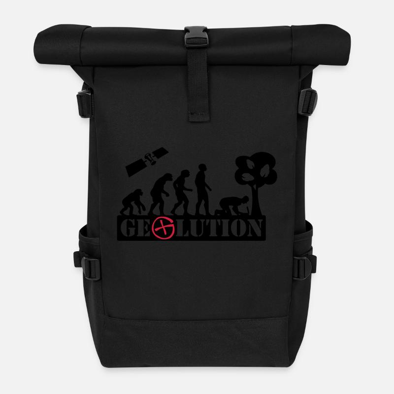 Geolution - 2color - 2O12 - Rolltop Rucksack - Schwarz