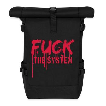 pulvériser des gouttes de sang graffiti rebelle baiser le sy - Sac à dos roll top - noir - Devant