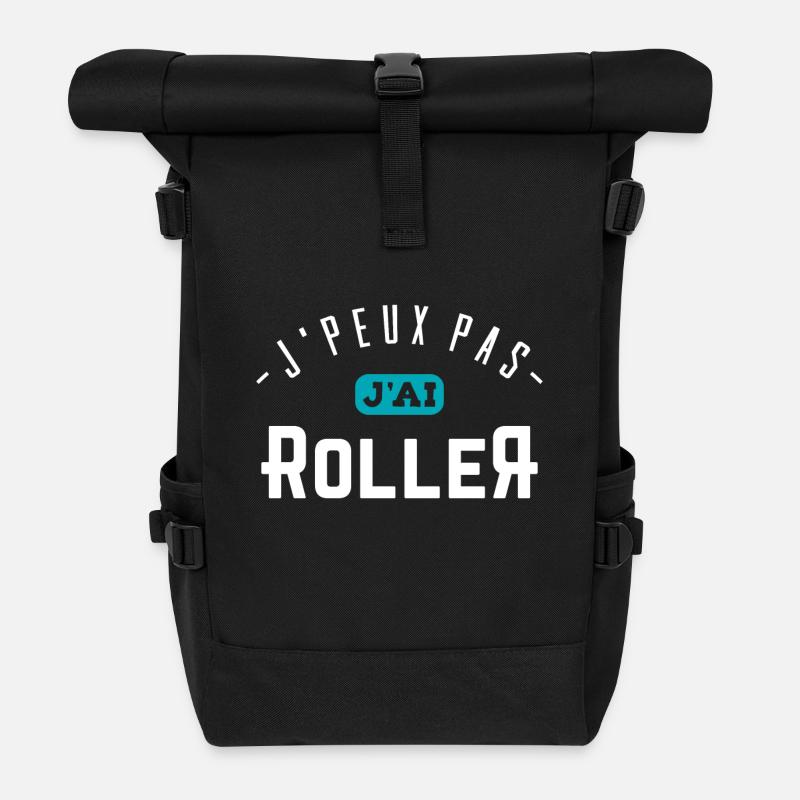 J'ai roller cadeau - Sac à dos roll top - noir