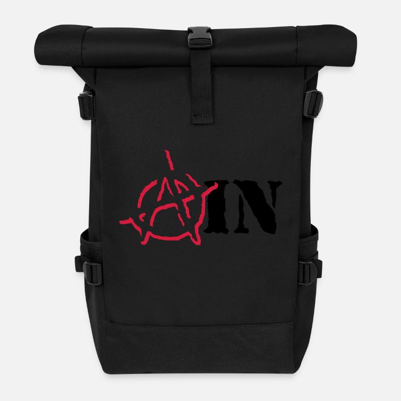 Anarchy Ain - Rolltop Rucksack - Schwarz