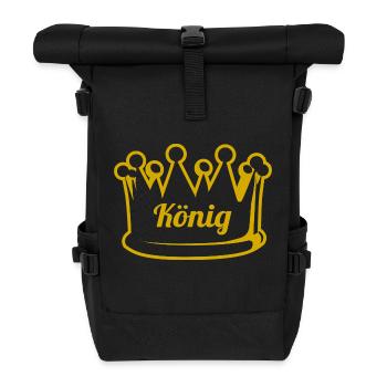 king - Roll Top Backpack - black - Front